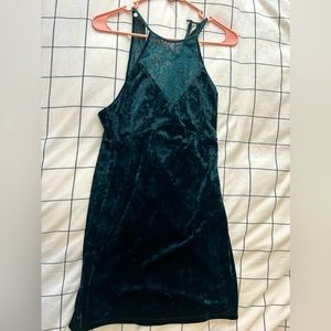 Free People Green Velvet Dress size S